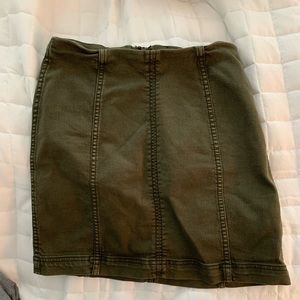 Free people olive green skirt size 6